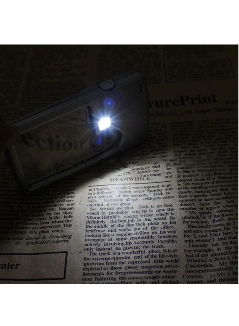 Rubik Pocket Magnifying Glass with LED Light Dual Zoom Magnifier 3x & 6x Loupe Lens, With Black Pouch, Credit Card Size For Pocket, Gift for Father Mother Children Parents - Image 3