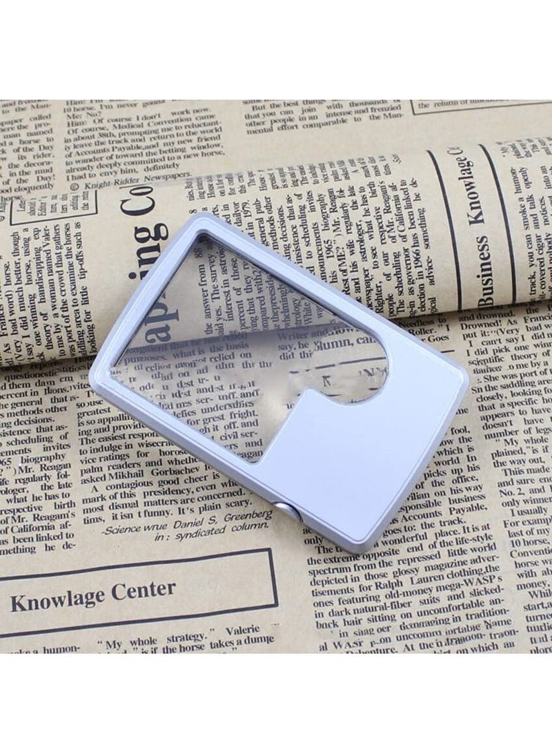 Rubik Pocket Magnifying Glass with LED Light Dual Zoom Magnifier 3x & 6x Loupe Lens, With Black Pouch, Credit Card Size For Pocket, Gift for Father Mother Children Parents - Image 4