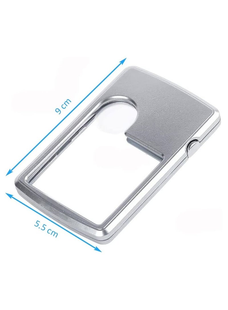Rubik Pocket Magnifying Glass with LED Light Dual Zoom Magnifier 3x & 6x Loupe Lens, With Black Pouch, Credit Card Size For Pocket, Gift for Father Mother Children Parents - Image 5