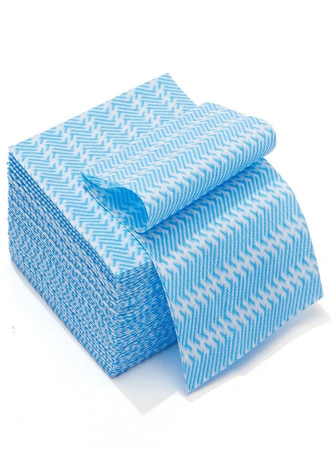 Peachicha Handi Wipes Reusable Cloths Disposable Cleaning Towels Dry Kitchen Wipes Reusable Dish Towel Washcloths Dry Fast Multi-Purpose Heavy Duty Towels, Thick and Absorbnet 40 Count/Pack, Blue - Image 1