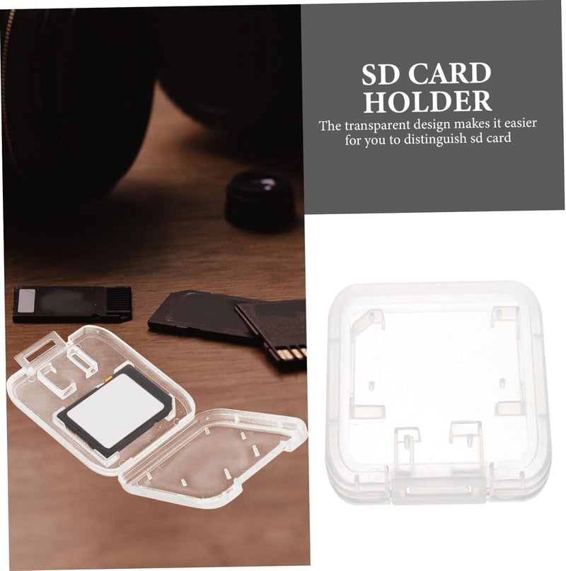 DOITOOL 24pcs Transparent Memory Card Storage Cases Durable Card Holders for Organizing Lightweight Compact Design for Computer and Travel Use - Image 3