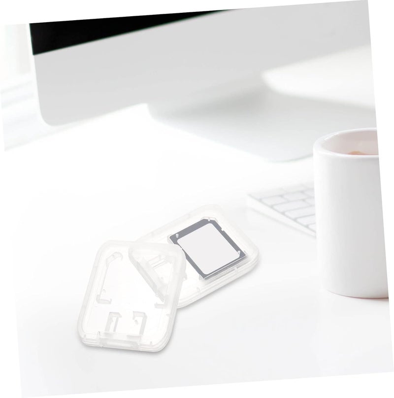 DOITOOL 24pcs Transparent Memory Card Storage Cases Durable Card Holders for Organizing Lightweight Compact Design for Computer and Travel Use - Image 5