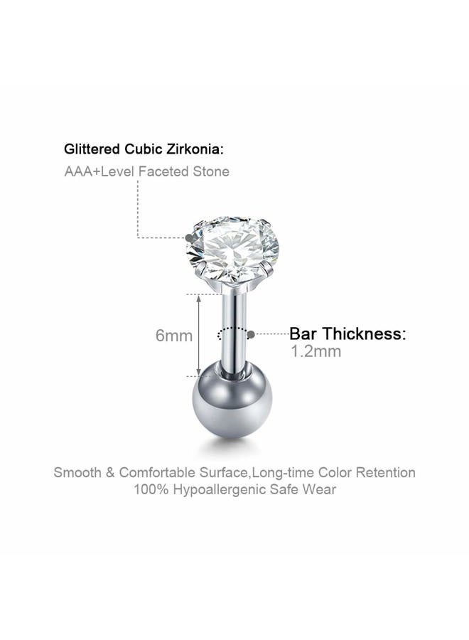 Mayhoop 16g Cartilage Earring Stud Hoop Tragus Stud Forward Helix Earrings Rook Daith Conch Stainless Steel Piercing Jewelry - Image 4