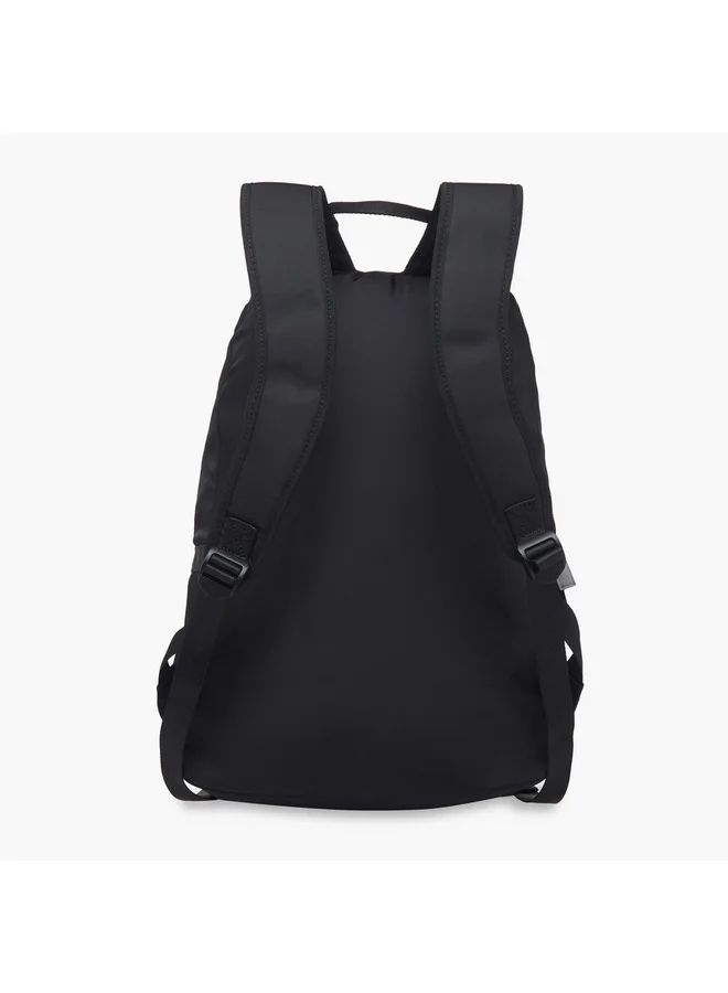 Oaklan by Shoexpress Men Logo Print School Backpack with Zip Closure and Pouch - 32x13x45 cm