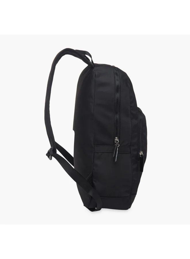 Oaklan by Shoexpress Men Logo Print School Backpack with Zip Closure and Pouch - 32x13x45 cm