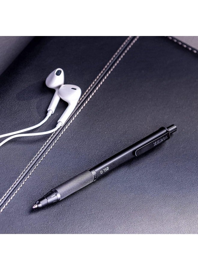 Zebra Pen G-750 Retractable Gel Pen, Black Brass Barrel, Medium Point, 0.7mm, Black Ink, 2-Pack (49812) - Image 5