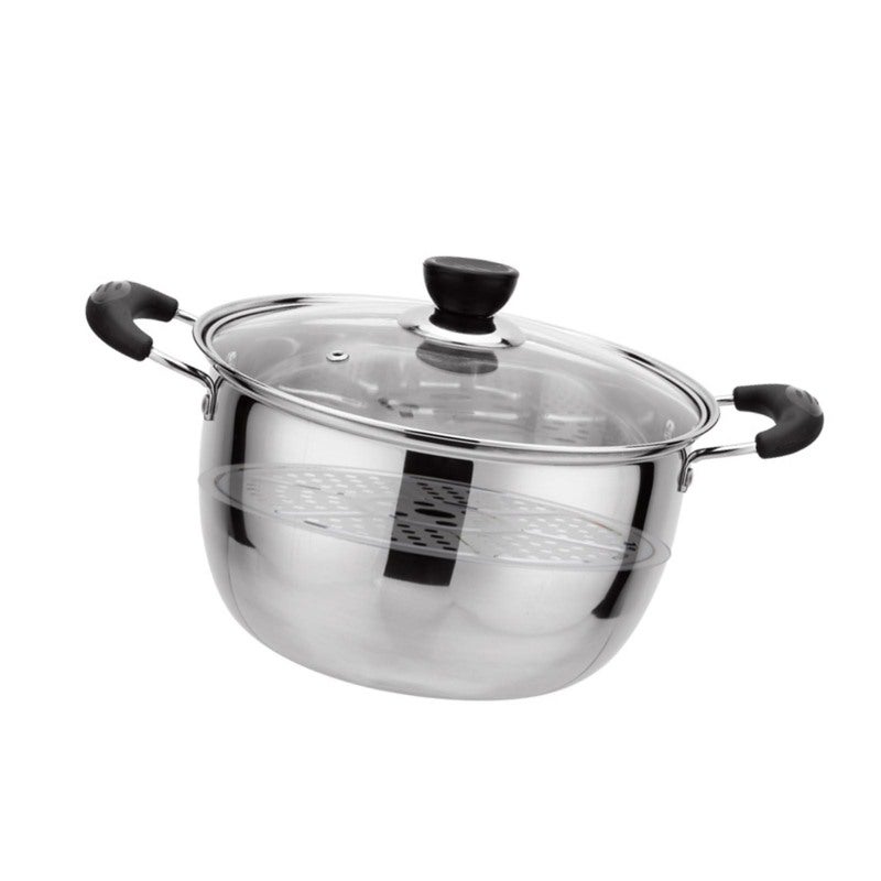 Stainless Steel Steaming Pot: 2-In-1 Integrated Design, Quick Heating, Compact & Portable Soup Pot - Versatile Cookware for Small Families, Couples, Single Individuals, Home Kitchen & Portable Use - Image 2