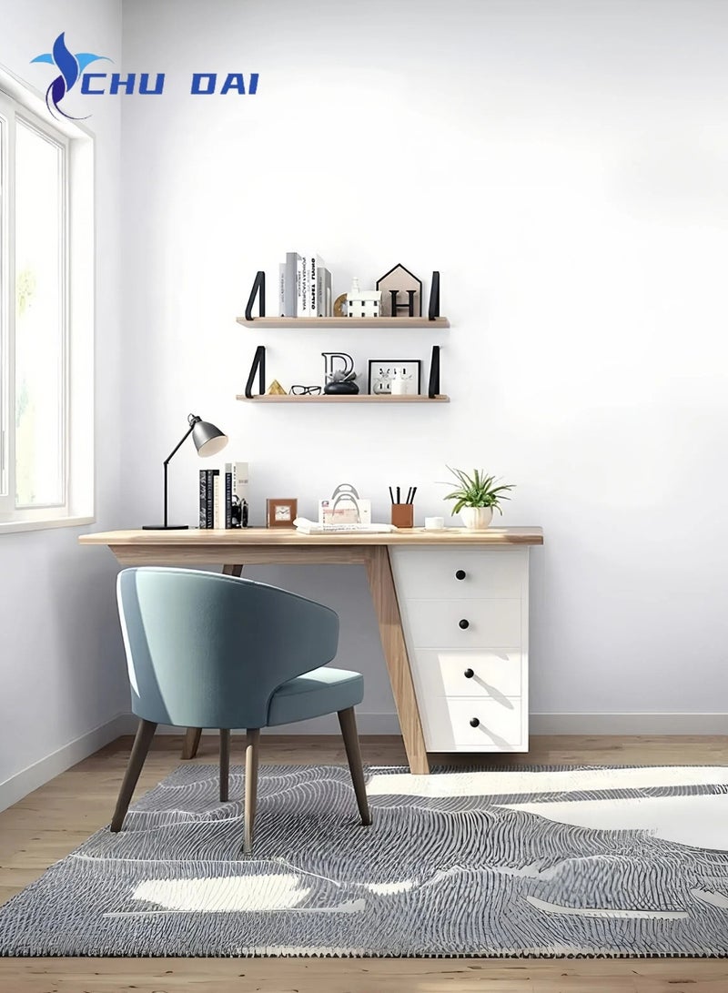 تشو داي ورق حائط غير لامع مقاس 100×60 سم، مقاوم للماء، قابل للتقشير واللصق، ورق حائط ذاتي اللصق، فيلم فينيل قابل للإزالة، ديكوري للمكتب أو غطاء الحائط أو الأثاث أو سطح العمل أو الخزانة (أبيض) - Image 2