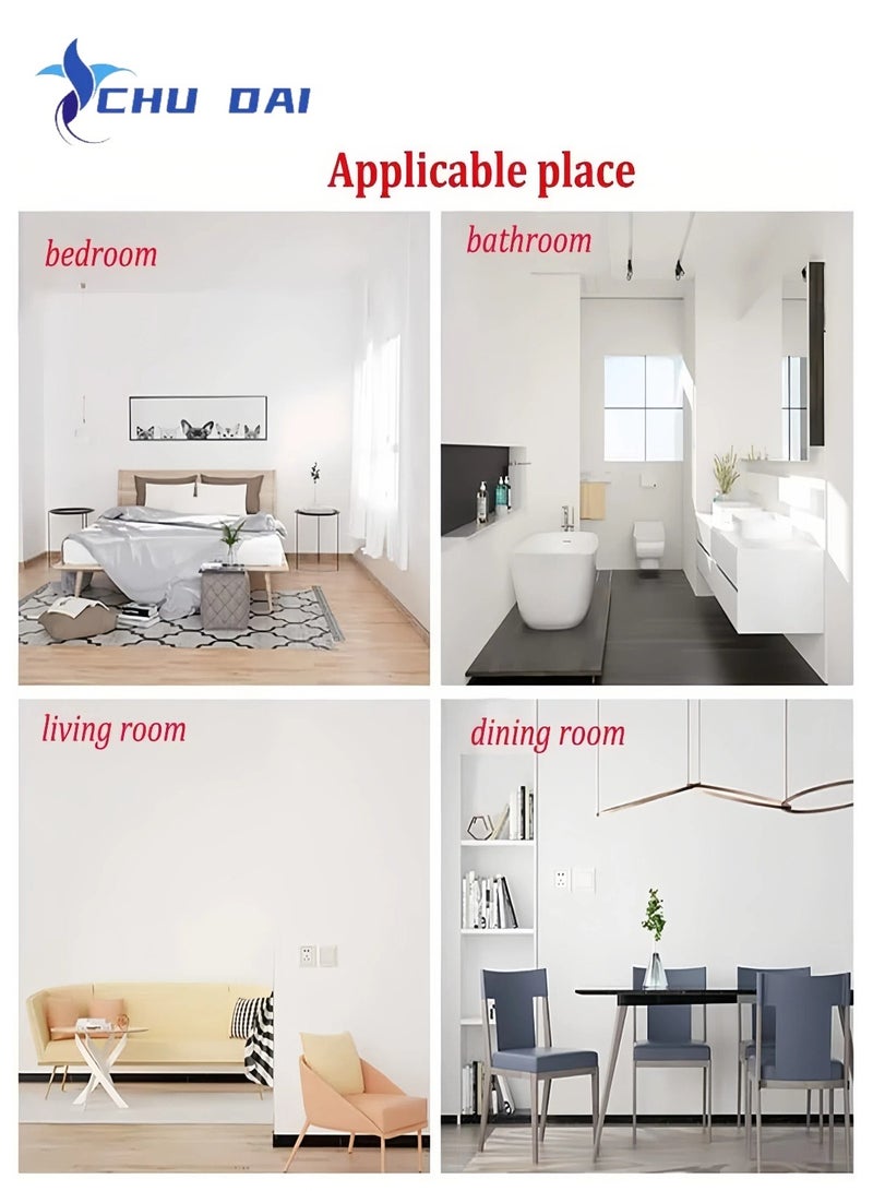 تشو داي ورق حائط غير لامع مقاس 100×60 سم، مقاوم للماء، قابل للتقشير واللصق، ورق حائط ذاتي اللصق، فيلم فينيل قابل للإزالة، ديكوري للمكتب أو غطاء الحائط أو الأثاث أو سطح العمل أو الخزانة (أبيض) - Image 5