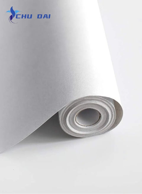 ورق حائط غير لامع مقاس 100×60 سم، مقاوم للماء، قابل للتقشير واللصق، ورق حائط ذاتي اللصق، فيلم فينيل قابل للإزالة، ديكوري للمكتب أو غطاء الحائط أو الأثاث أو سطح العمل أو الخزانة (أبيض)