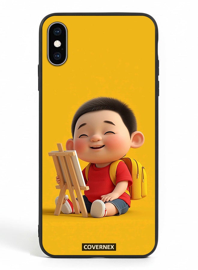 Covernex Apple iPhone X Protective Case Cover Printed Featuring Little Artist - Image 2