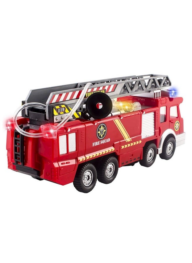 Vokodo Vokodo Fire Truck Toy Rescue with Shooting Water, Lights and Sirens Sounds, Extending Ladder and Water Pump Hose, Bump and Go Action  - Image 5