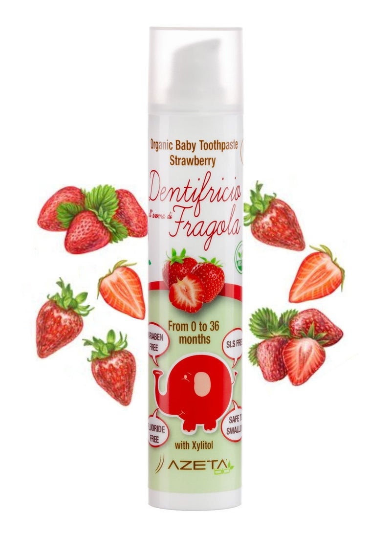 Azeta Bio Organic Baby Toothpaste Strawberry  - Image 1