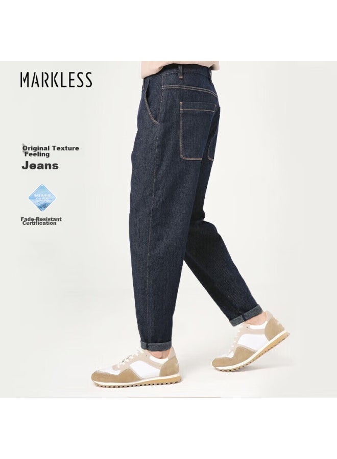 Markless Men's Spring And Summer Textured Casual Pants 1031 Blue 33 - Image 1