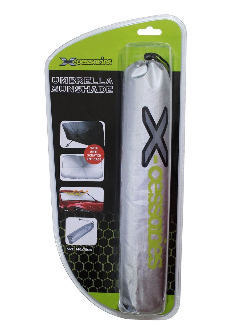 XCESSORIES Car Windshield Sun Shade Umbrella,Foldable Sun Visor Windshields Sun Shade Cover  - Image 1