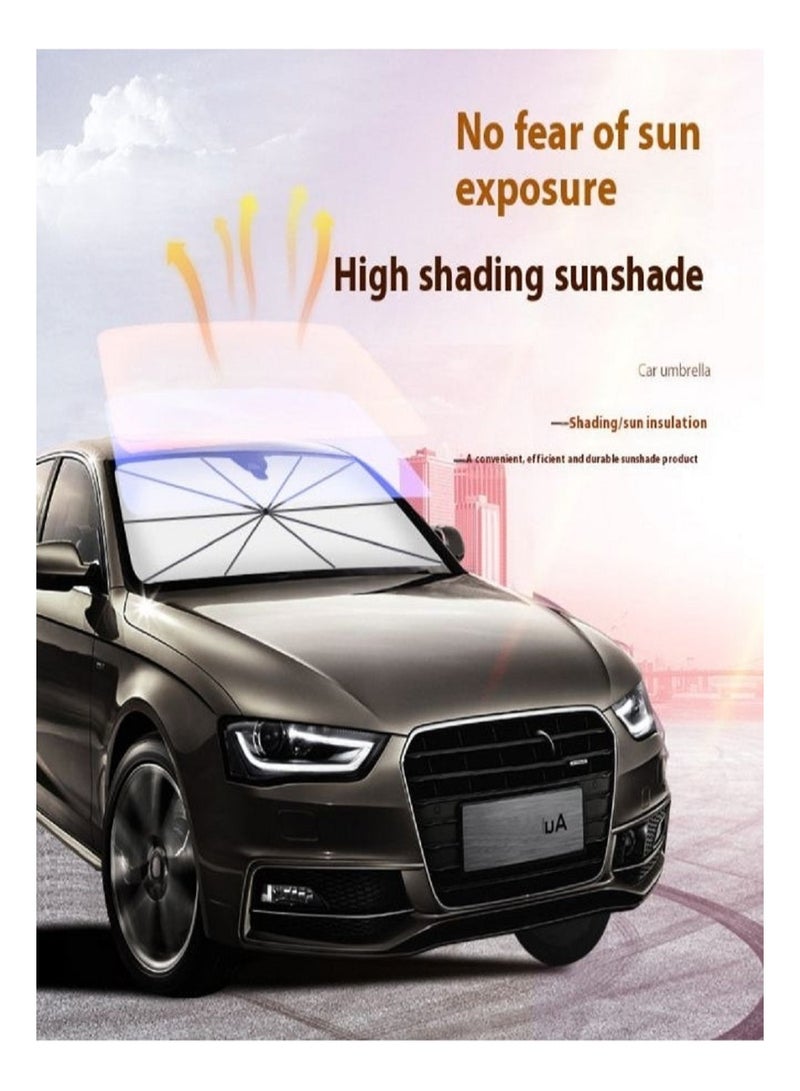 XCESSORIES Car Windshield Sun Shade Umbrella,Foldable Sun Visor Windshields Sun Shade Cover  - Image 2