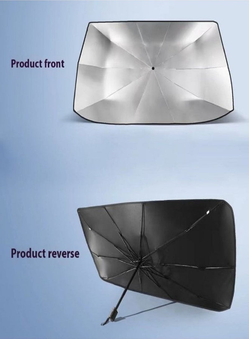 XCESSORIES Car Windshield Sun Shade Umbrella,Foldable Sun Visor Windshields Sun Shade Cover  - Image 3