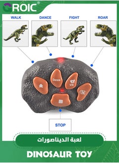 GROIC RC Dinosaur Toy for Kids - Light-Up, Roaring T-Rex, Electronic Walking,Auto-Demo and Spray Functions,Simulated Dinosaur Model,Children's Educational Toys  - Image 3