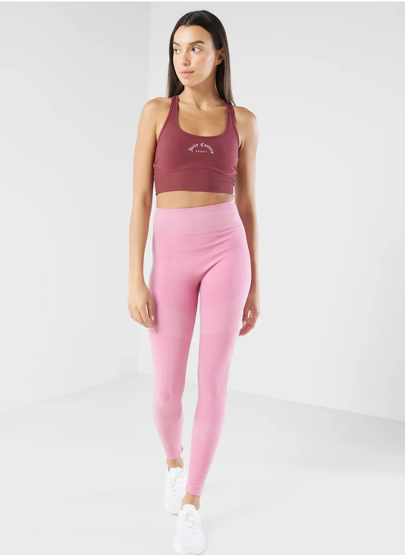 Juicy Couture Logo Knitted Sports Bra