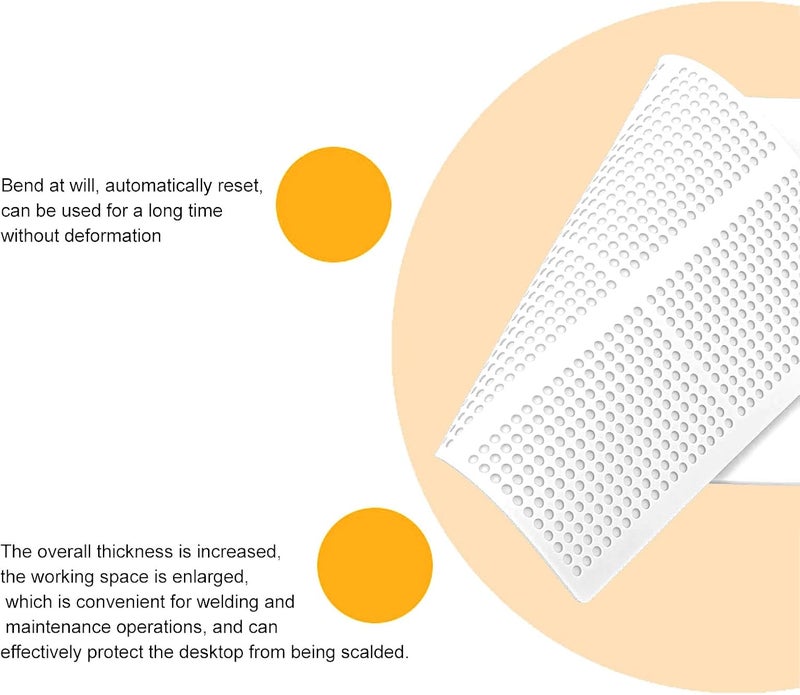 klarako Silicone Soldering Mat, Soldering Stations Computer and Phone Repair High Temperature Resistant Silicone Insulation Soldering Pad 500x350x5.7mm (Jell Color) - Image 5