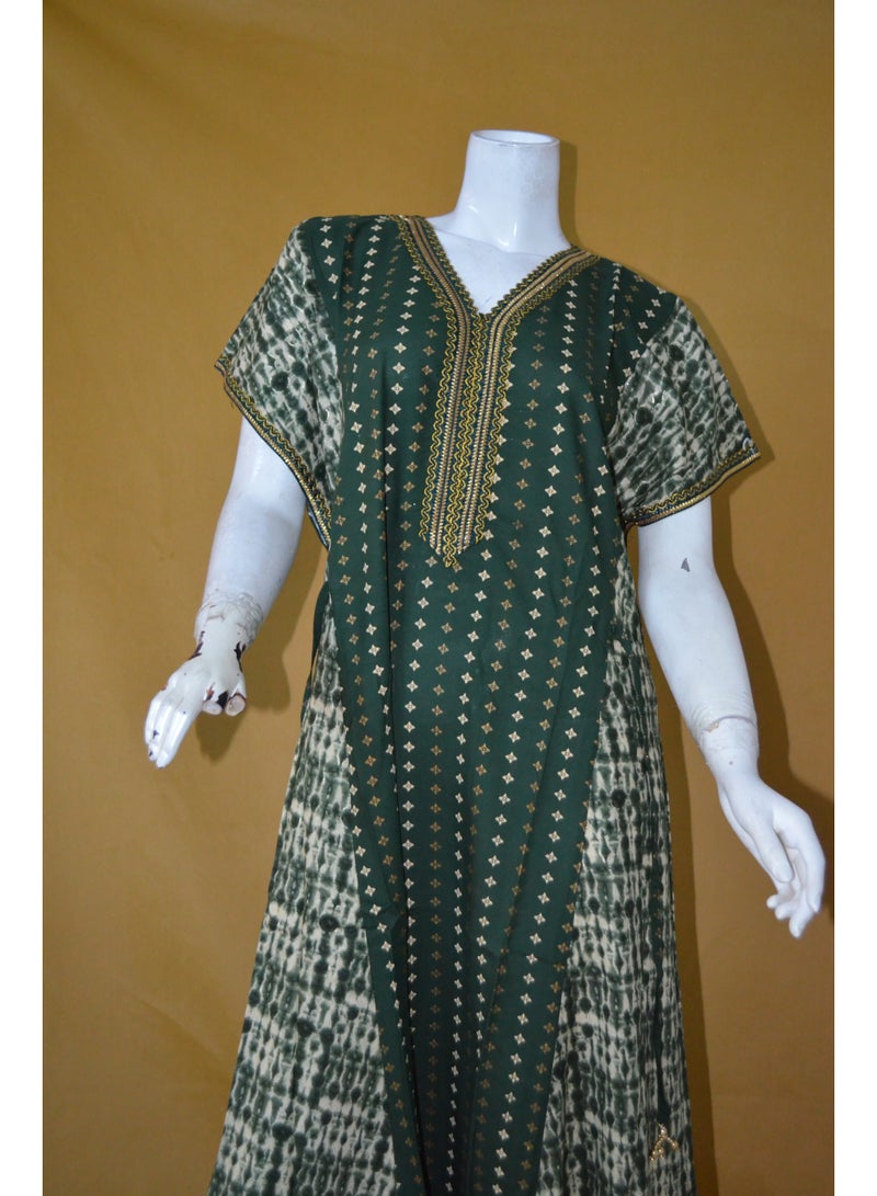 زينة جلابية نسائية أنيقة مطرزة – واسعة من الأسفل، بأكمام باتوينج، بشريط جانبي قابل للتعديل - Image 2