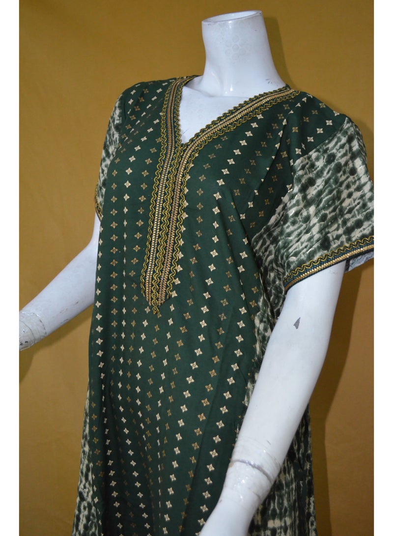 زينة جلابية نسائية أنيقة مطرزة – واسعة من الأسفل، بأكمام باتوينج، بشريط جانبي قابل للتعديل - Image 4