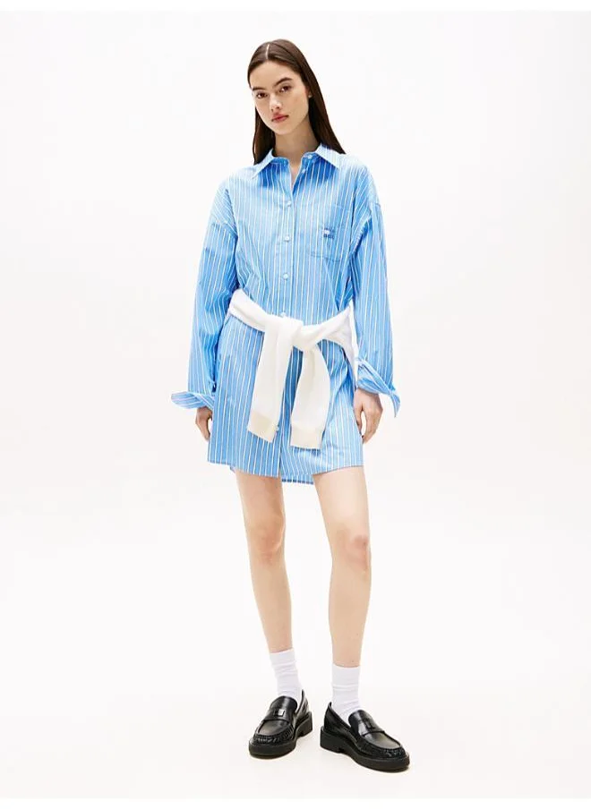 TOMMY JEANS Logo Mini Shirt Dress
