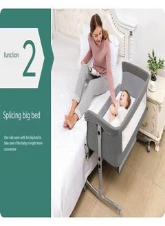 ORiTi ORiTi 4 in 1 Multifunction Height Adjustable Bedside Sleeper with Wheels and Mosquito Nets Large Storage Bag Bassinet for Newborn Infant Baby  - Image 4
