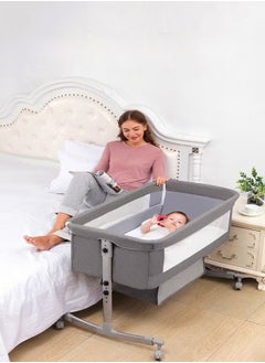 ORiTi ORiTi 4 in 1 Multifunction Height Adjustable Bedside Sleeper with Wheels and Mosquito Nets Large Storage Bag Bassinet for Newborn Infant Baby  - Image 1
