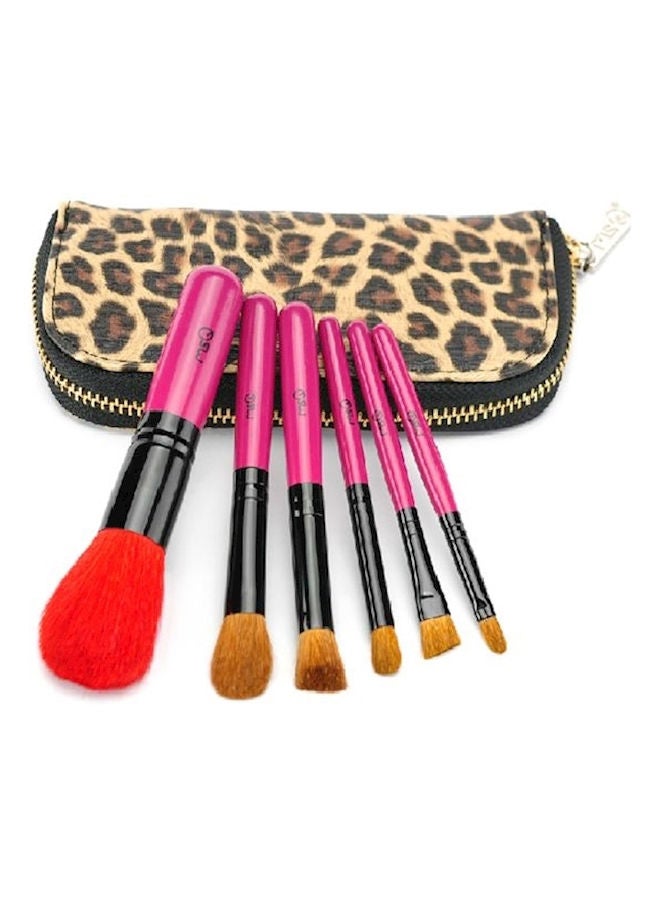 إسكدنيا طقم فراشي يدوية صغيرة للمكياج من 6 قطع أرجواني