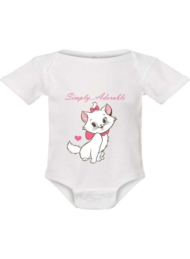 Pikkaboo Marie Kitten Baby Bodysuit Onesie, 0-3 months - Image 1