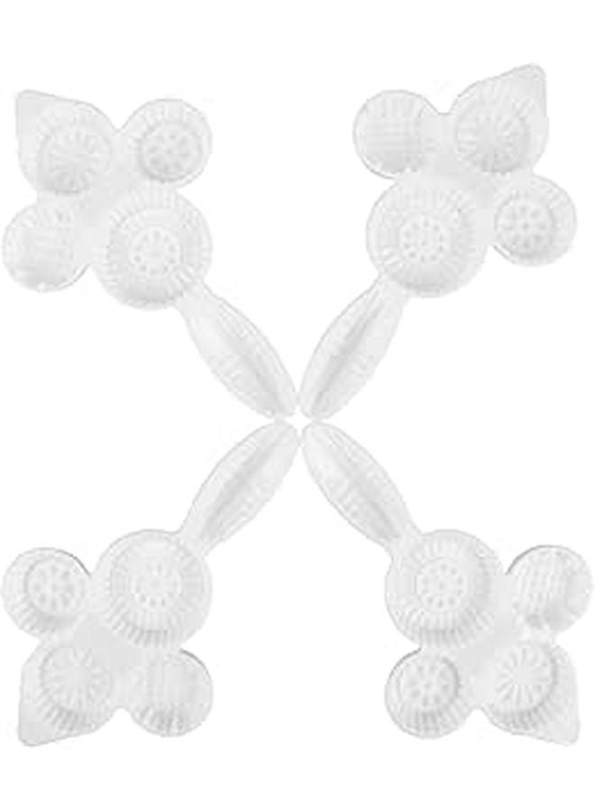 Reusable Moon Cake Press Mold 4Pcs Set With Detailed Patterns For Home Baking Festive Celebrations - Image 1