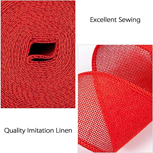 DELINGER 2" Wide Jute Burlap Colorful Craft Ribbon Lace On Spool, 2 Metre Long Pack of 6 for Arts & Crafts Homemade DIY Projects, Event, Wedding Decorations Crafts, Gift Wrapping, Multicolour - Image 4