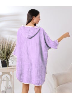 Destiny Hometex 4 Layer Muslin Hooded Adult Women's Poncho  - Image 3