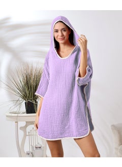 Destiny Hometex 4 Layer Muslin Hooded Adult Women's Poncho  - Image 4