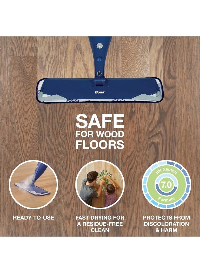 Bona Hardwood Floor Cleaner Refill Cartridge for Spray Mop, Unscented, 34 oz, WM700054001 - Residue-Free Fast-Drying Formula Safe for Unwaxed, Unoiled, Polyurethane-Finished Wood Floors, Removes Dust - Image 4