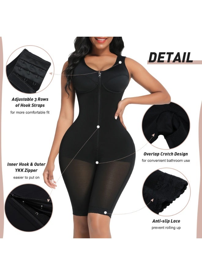 مشد كامل للجسم | دانتيل مفتوح من المنشعب للتحكم في البطن على شكل الساعة الرملية | مشد للتحكم في البطن للنساء، لتنحيف الفخذين، ومدرب خصر عالٍ، ورافع للمؤخرة | بدلة جسم "فاجا" لشد المؤخرة وحرق دهون البطن