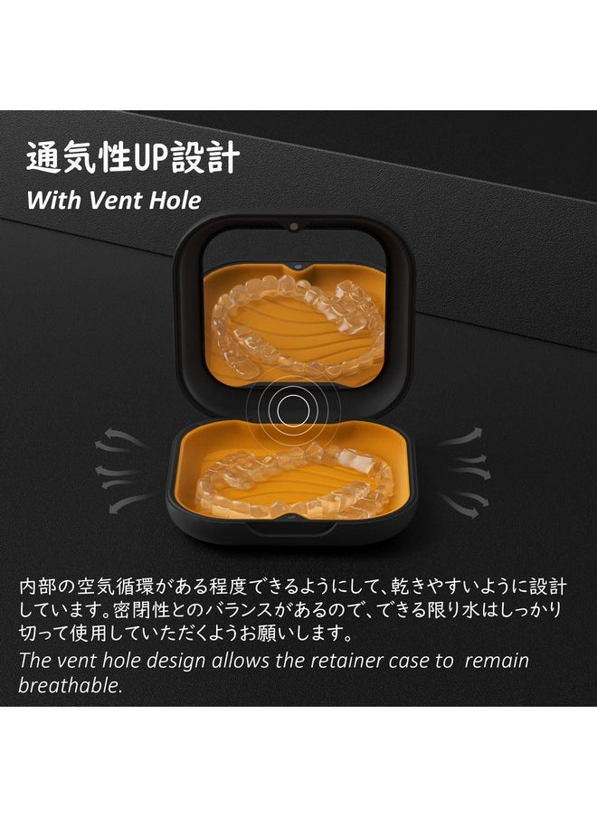 Xuanli - Retainer Case With Mirror Night Guard Case Slim And Frosted Compatible With Invisalign With Retainer Remover And Chew Frosted And Pink - Image 1