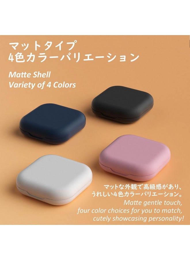 Xuanli - Retainer Case With Mirror Night Guard Case Slim And Frosted Compatible With Invisalign With Retainer Remover And Chew Frosted And Pink - Image 1