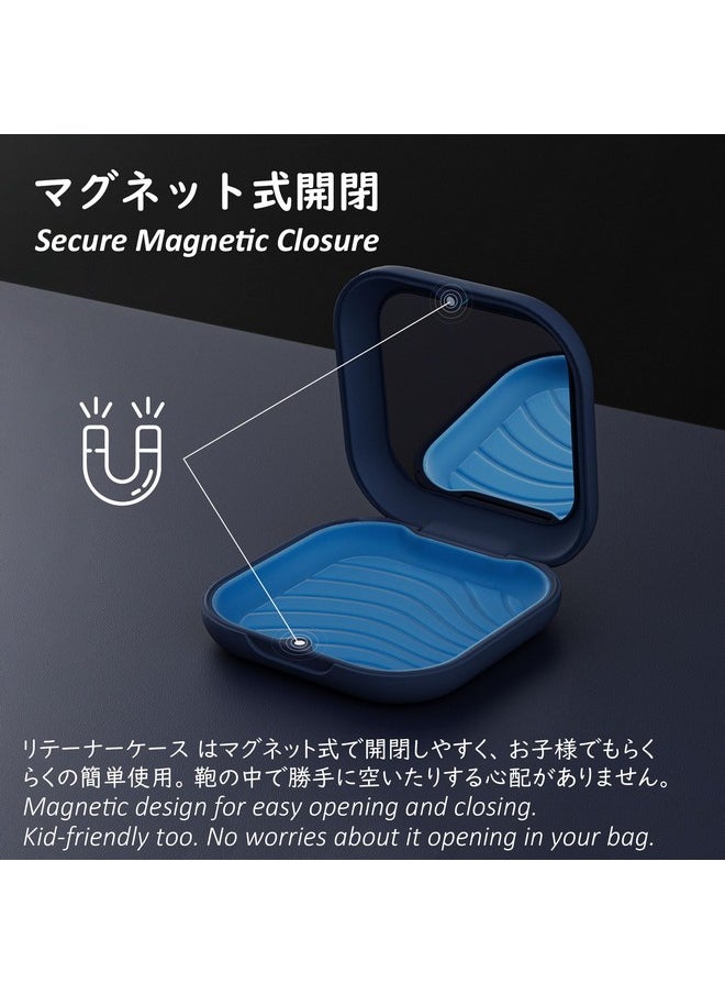 Xuanli - Retainer Case With Mirror Night Guard Case Slim And Frosted Compatible With Invisalign With Retainer Remover And Chew Frosted And Pink - Image 1