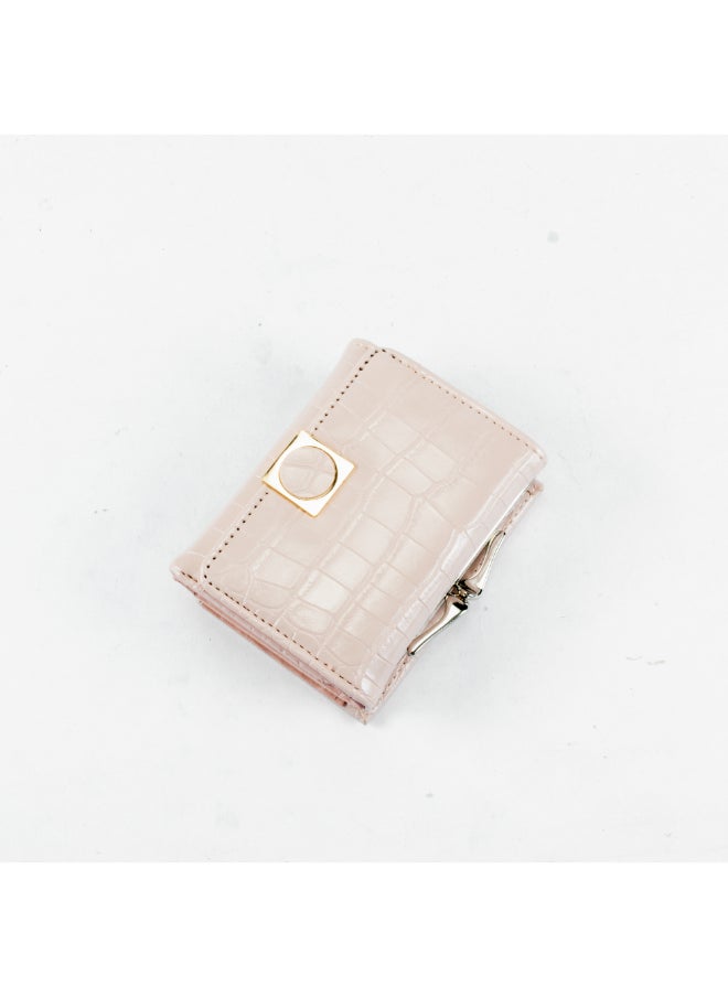 Generic Leather Flip Wallet & Card Holder with Multiple  Pockets Pink  - Image 1