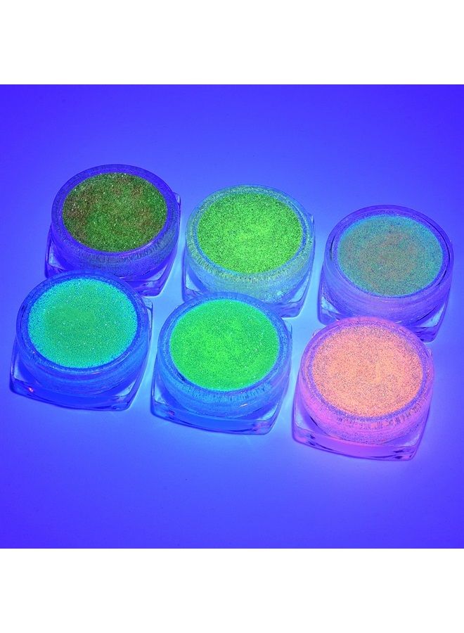 Wismee Glow in The Dark Body Face Glitter Gel, 6 Colors Chunky Holographic Body Glitter Makeup for Body, Face, Hair, Eyeshadow, Glitter for Halloween, Resin, Tumblers, Craft, Cosmetic & Nail Art - Image 1