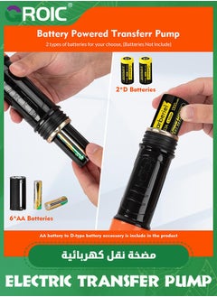 GROIC Portable Transfer Pump Battery Operated Electric Siphon Pump for Gas, Fuel, Diesel, Water Transfer,2.6 GPM Flow Oil Extractor,Multi-Use Siphon Fuel Transfer Pump for Car,Emergency Situations  - Image 5