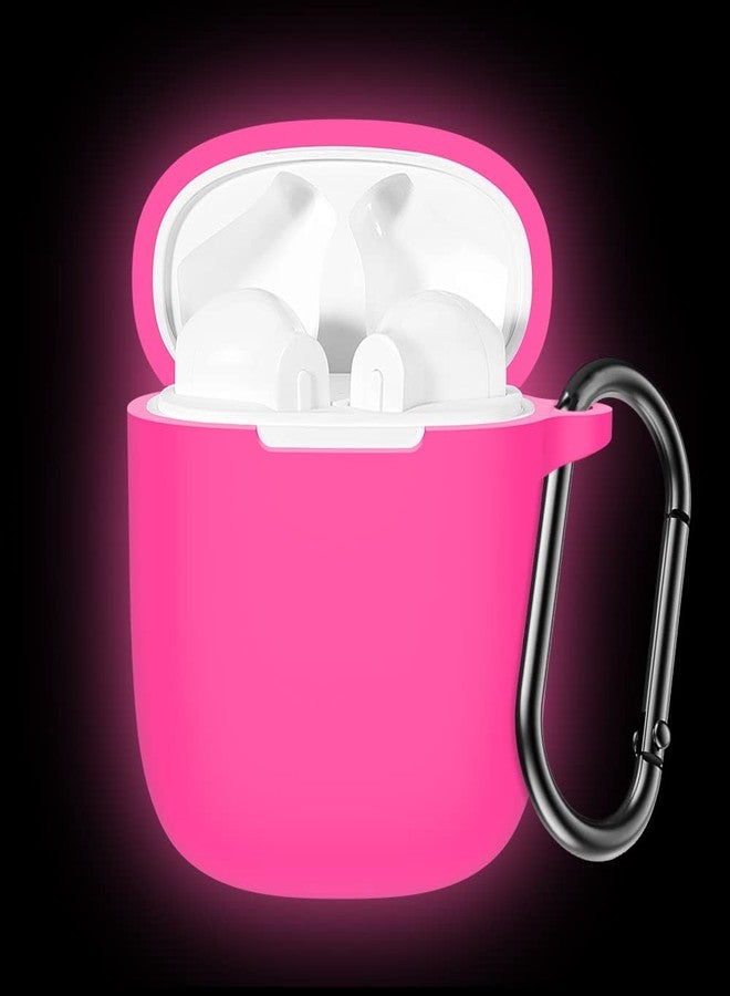 LEFXMOPHY T19 Case Replacement for Beben/Lasuney/Hntmao T19 True Wireless Earbuds Silicone Cover Pink Glow in Dark - Image 1