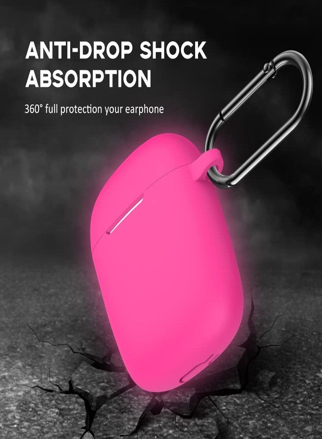 LEFXMOPHY T19 Case Replacement for Beben/Lasuney/Hntmao T19 True Wireless Earbuds Silicone Cover Pink Glow in Dark - Image 3