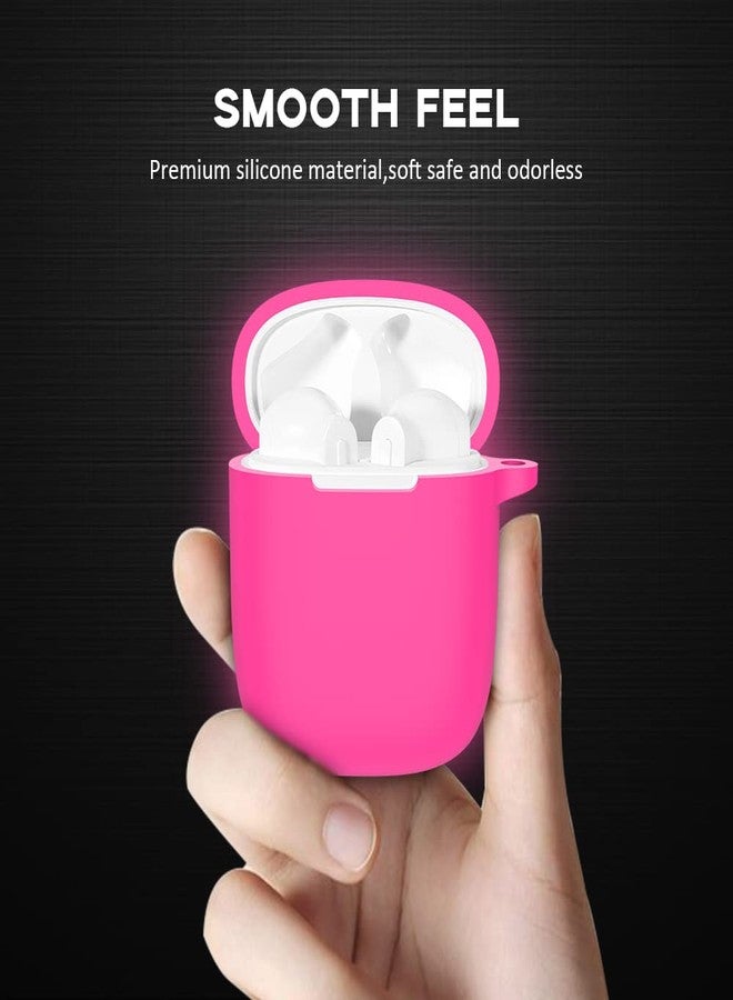 LEFXMOPHY T19 Case Replacement for Beben/Lasuney/Hntmao T19 True Wireless Earbuds Silicone Cover Pink Glow in Dark - Image 2