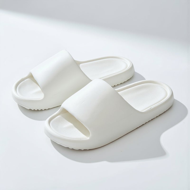 No Odor Noiseless Non Slip Quick Dry House Slippers Stain Resistant 36-37 Cream - Image 2