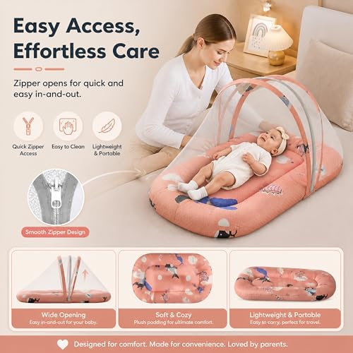 StarAndDaisy 3 in 1 Baby Mosquito net for Sleeping - Newborn Baby, Infant Mosquito net for Baby/Soft and Comfortable Bed for 0-12 Months/Washable Cotton Design -Shark Print - Image 5
