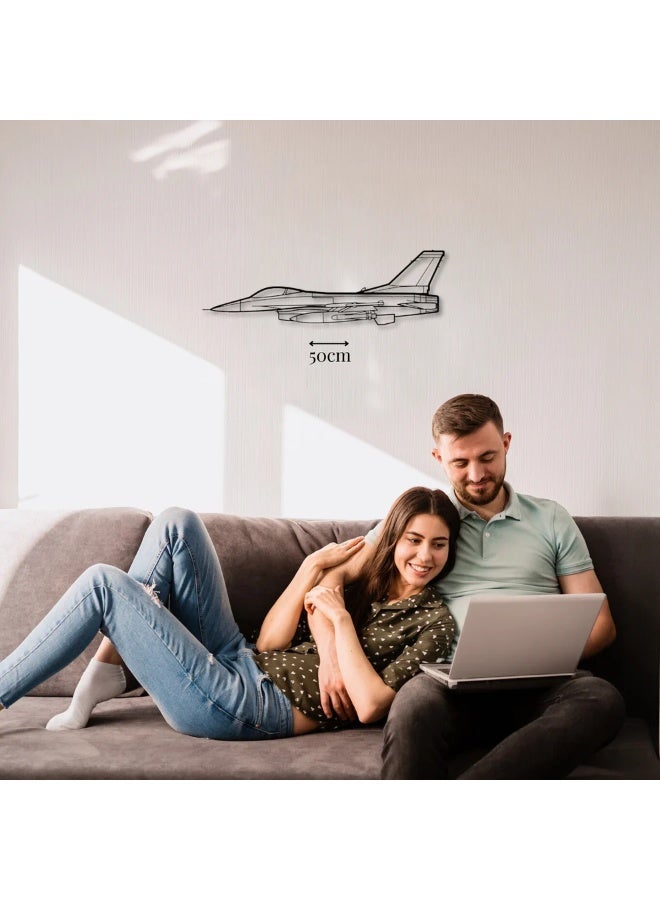 Metal Wall Decoration Featuring an F-16 Fighting Falcon - Image 2