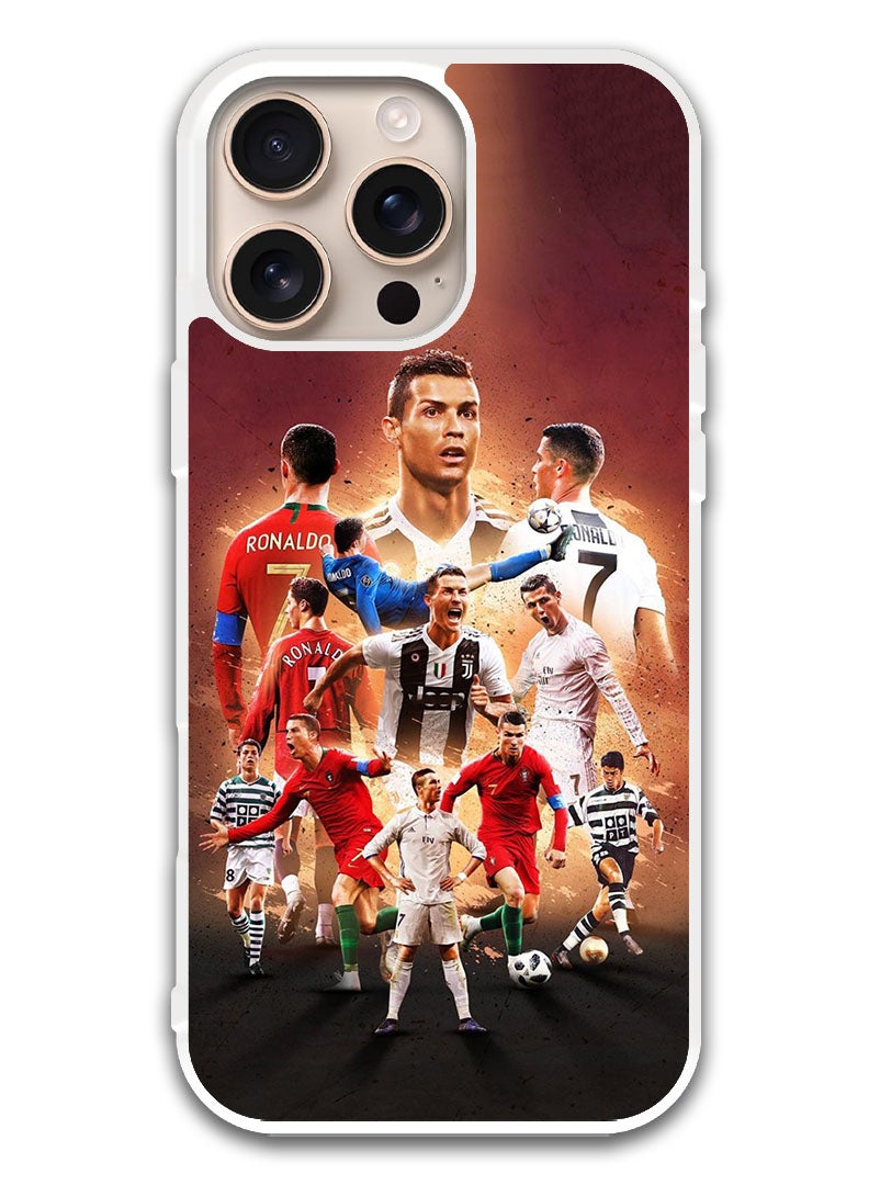 Theodor Protective Case Cover For APPLE IPHONE 16 Pro Ronaldo (8) (White Bumper) - Image 1